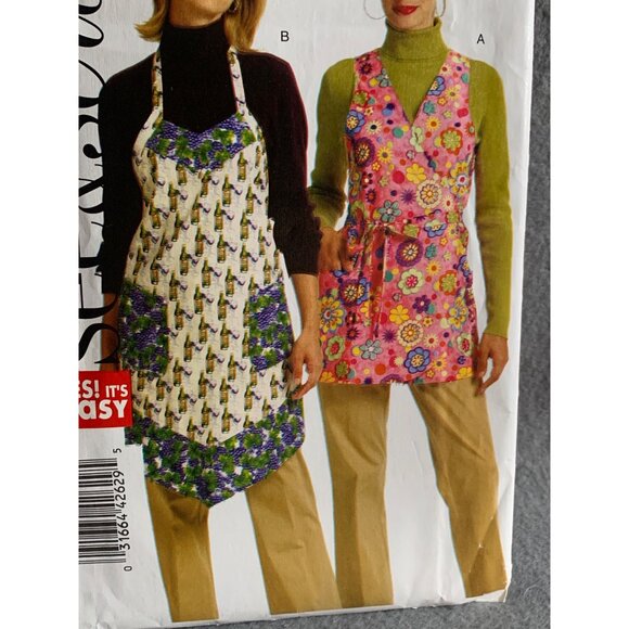 Butterick Misses Aprons Sewing Pattern B5274 sz Sm-Lg- uncut - Picture 3 of 9